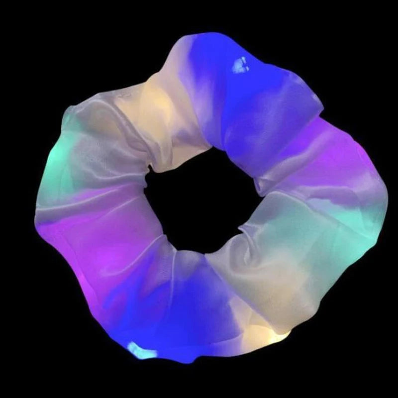 1/10pcs LED Hair Scrunchy Girl Women Light Up Hair Bands Birthday Party Hair Ties Glowing Scrunchies Headwear Hair Accessories - Clikcy