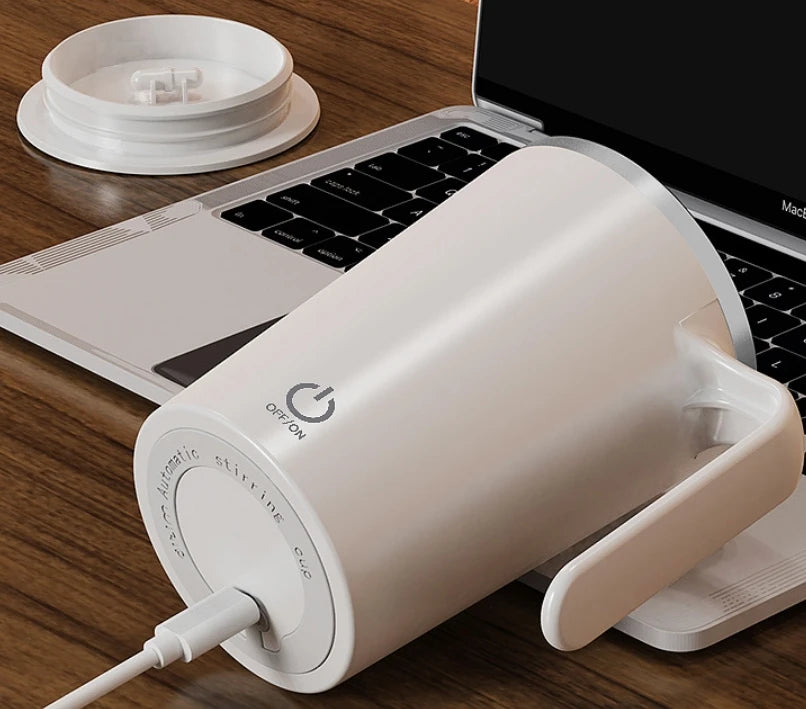 1pcs Automatic Self Stirring Magnetic Mug Stainless Steel Temperature Difference Coffee Mixing Cup Blender Mixer Thermal Cup