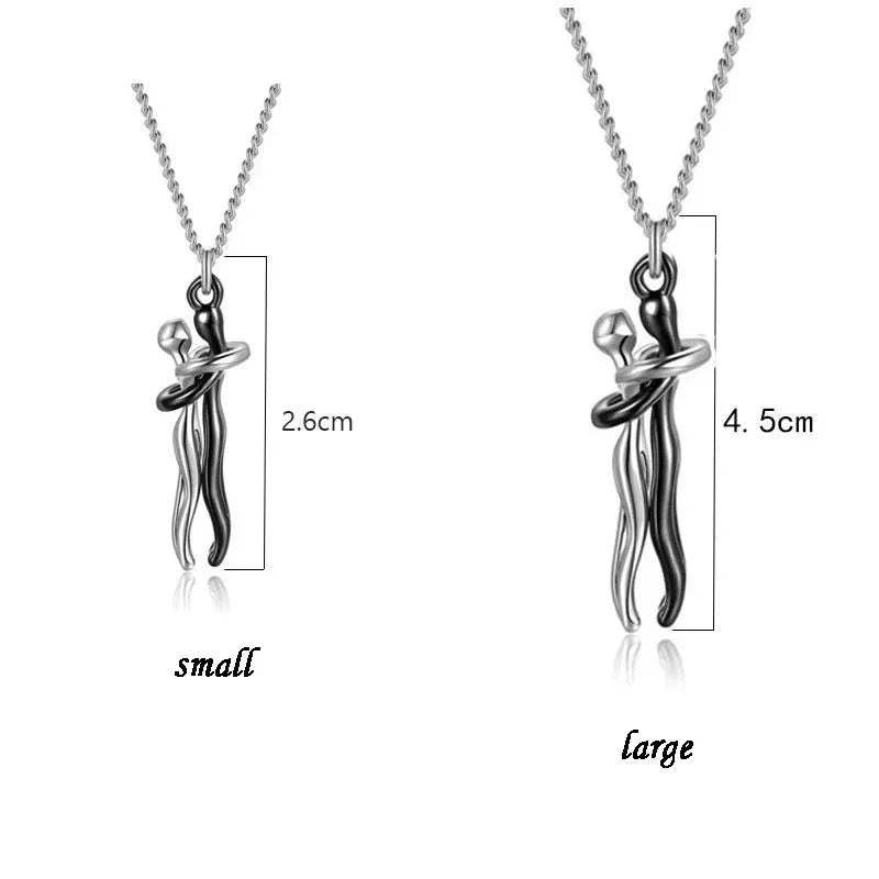 Fashion Hugging Necklace Jewelry Choker Hug Pendant Chain Men Necklaces For Lover Women Couple Men Lady Female Male Gift - Clikcy