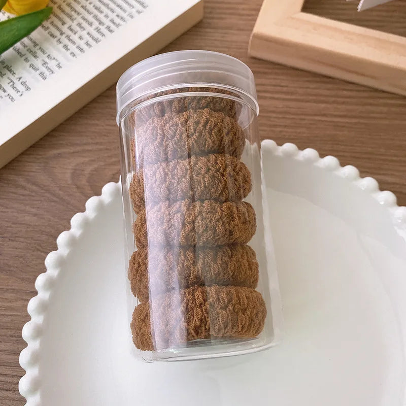 6PCS New Fashion Boutique Simple Thicken Ponytail Holders Rubber Band  Elastic Hair Bands Women Girls Hair Accessories Headwear - Clikcy