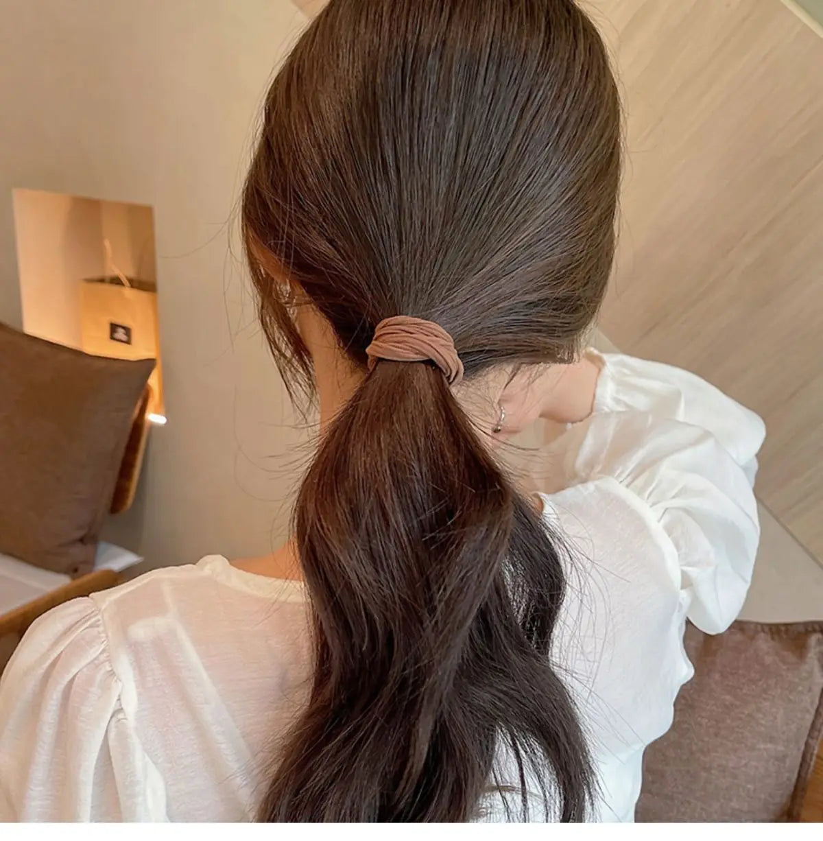 5pcs/Bag Women High Elastic Seamless Hair Rope Durable Girls No Crease Ponytail Holder Rubber Band Hair Accessories - Clikcy