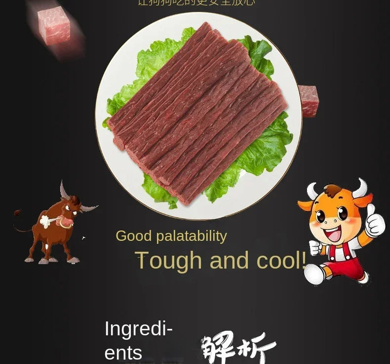 500g Pet Snacks Dog Snacks Fragrant Soft Beef Strips Balanced Nutrition Teeth Grinding and Cleaning Dog Training Reward Snacks - Clikcy