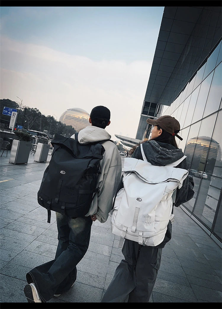 High Street Backpack for Men Women New Streetwear Bags Fashion Backpack Outdoor Leisure Unisex Couple Large Capacity Backpacks - Clikcy