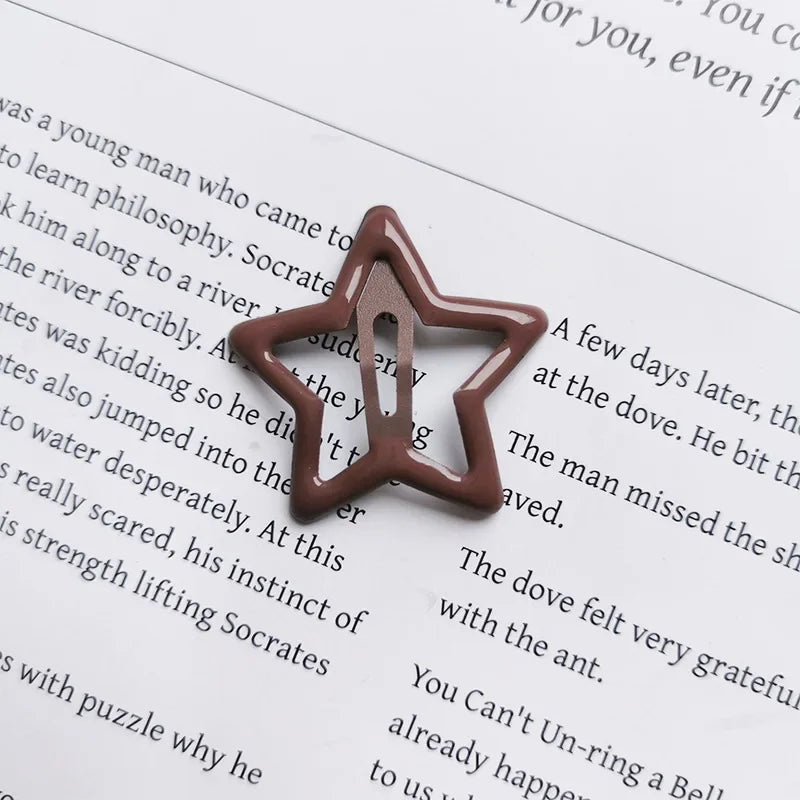 10pcs Colorful Star BB Hair Clips Girls Y2K Cute Star Barrettes Women Simple Metal Snap Clip Headdress Hair Jewelry Accessories - Clikcy