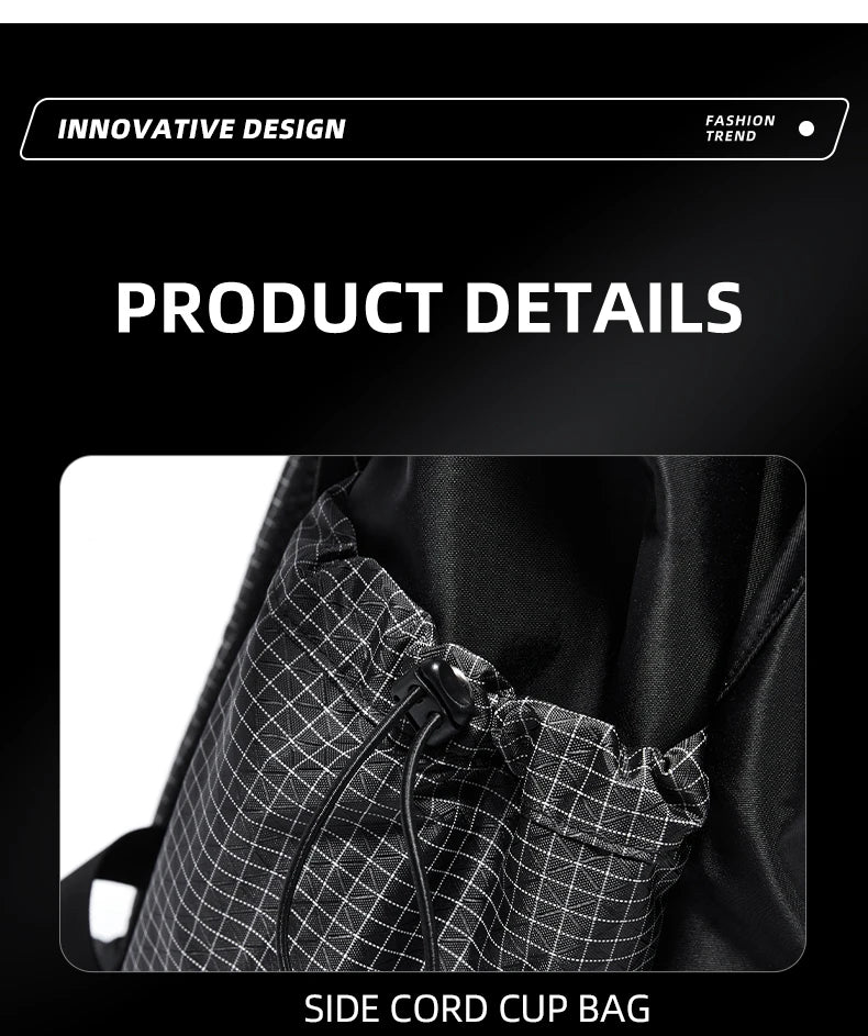 Men's Backpack Roll Top Travel Expandable Large Capacity Backpack Waterproof Outdoor Motorcycle Riding Hike Sports Bags - Clikcy