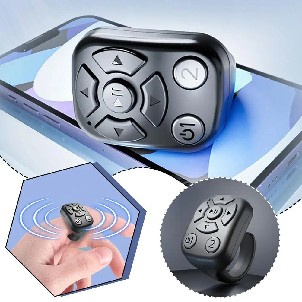 2024 Bluetooth Remote Control Gadget Flipping Selfie Fingertip Controller Give Likes 4 Buttons For IPhone - Clikcy