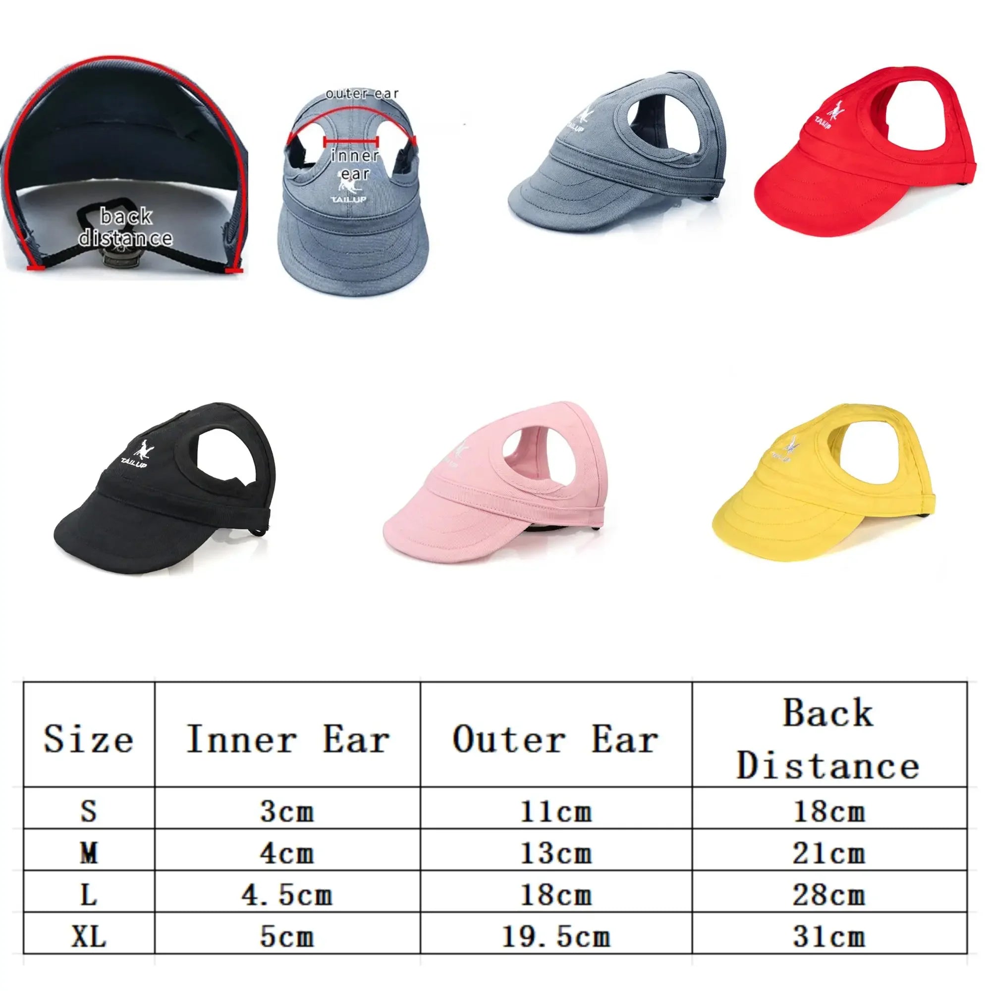 Adjustable Pet Dog Baseball Cap with Ear Holes for Small Medium Dogs Summer Dog Sun Hat Outdoor Hiking Pet Products - Clikcy