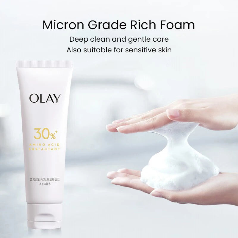 OLAY Face Cleanser Dense Foam Gentle Skin Care with Amino Acid Deep Clean Skin - Clikcy