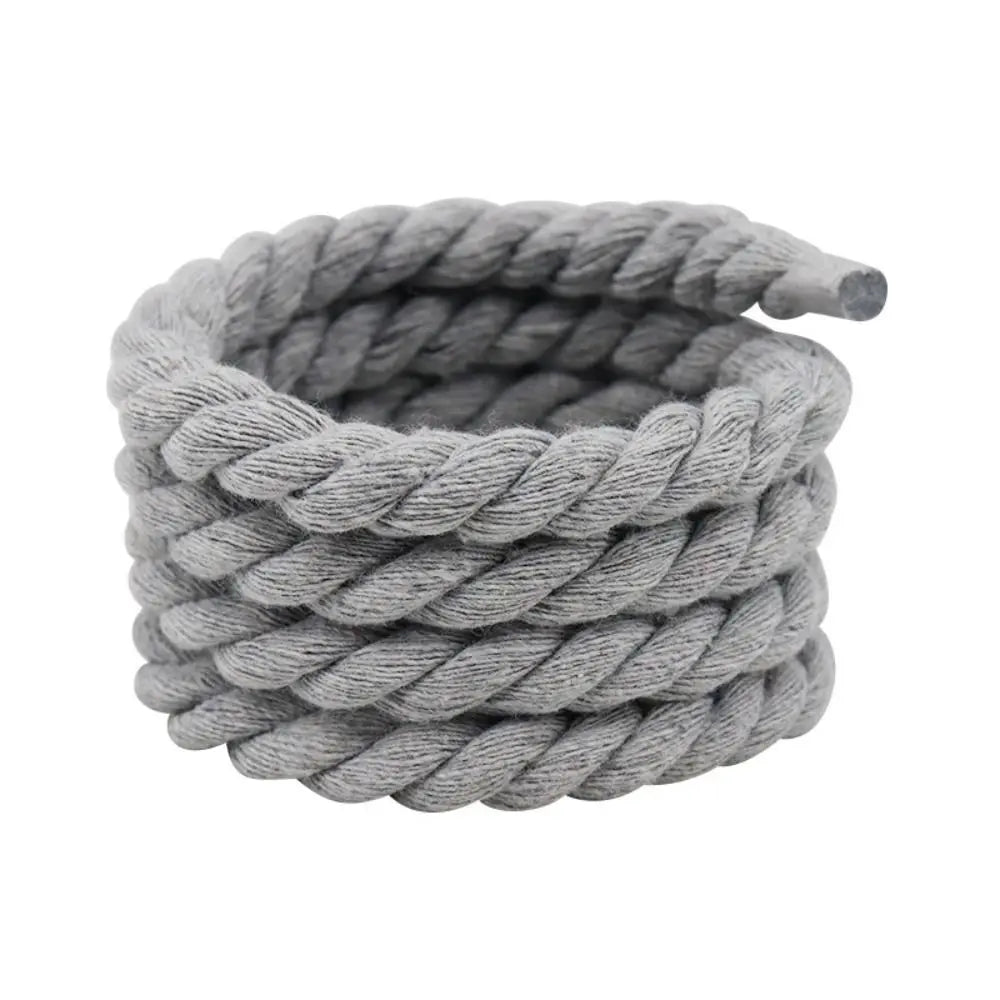 2PCS Round Thick Rope Laces Polyester Cotton High Quality Solid Color Laces 0.8cm120cm Width 10Colors Bold Shoelaces - Clikcy