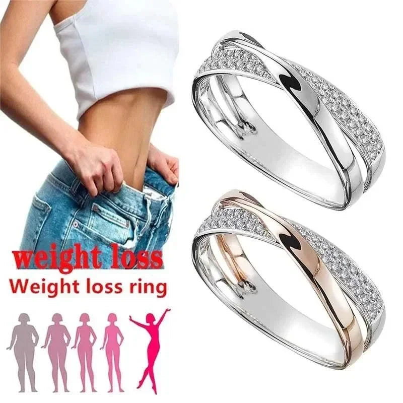 Luxury Designer Jewelry Rings for Women Magnetic Weight Loss Ring Health Fitness Fat Burning Gold Ring Wholesale Items Anillos - Clikcy