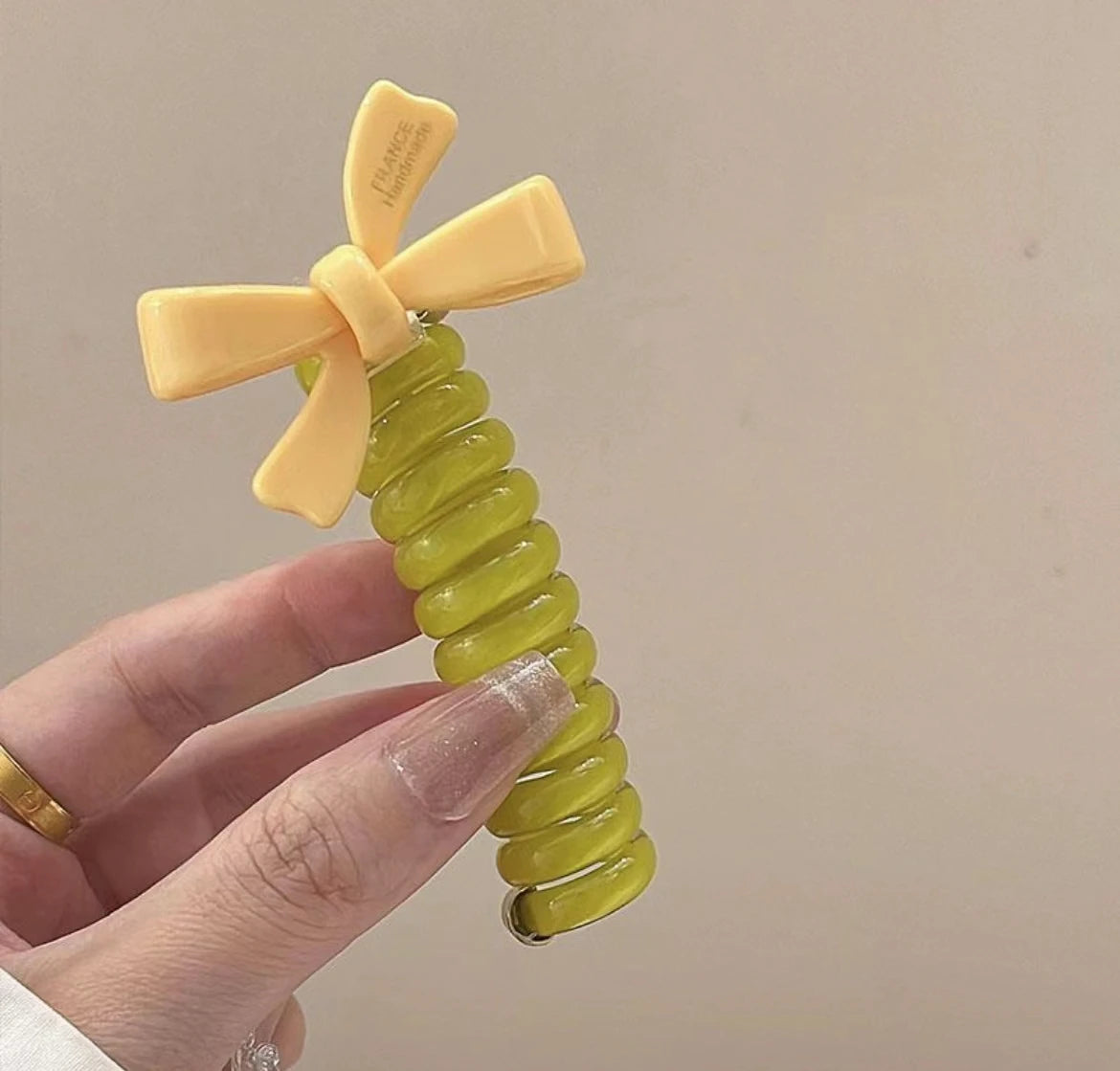 rope adult telephone cable ring Rabbit Cute Hair Ring Large Frosted Adult Hair Tie  head ring Children's telephone hephone Cable - Clikcy