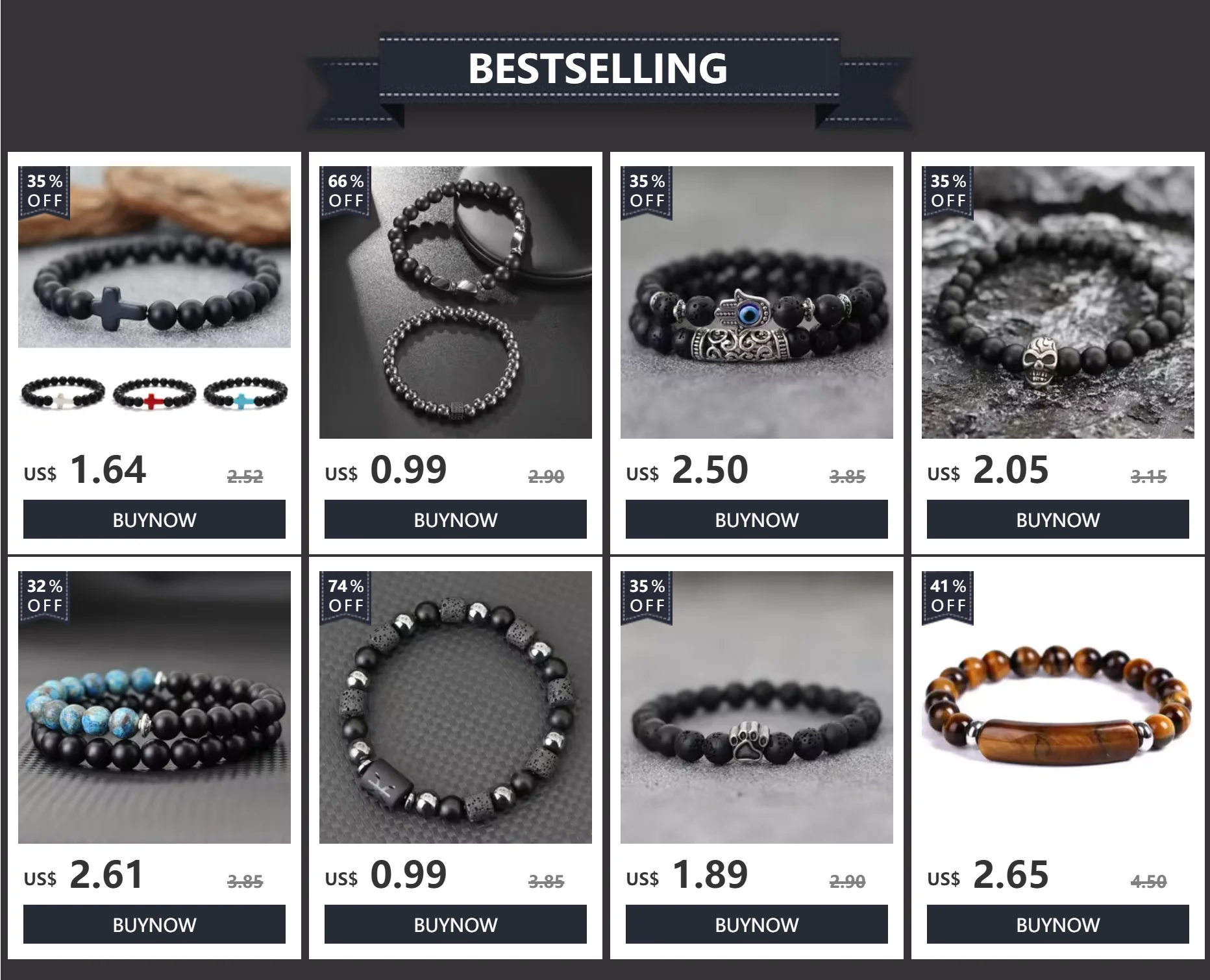 New 2Pcs Natural Coconut Husk Wood Bracelet Set For Men Lava Tiger Eyes Stone Beaded Brazalete Homme Handmade Rope Braslet Joias - Clikcy