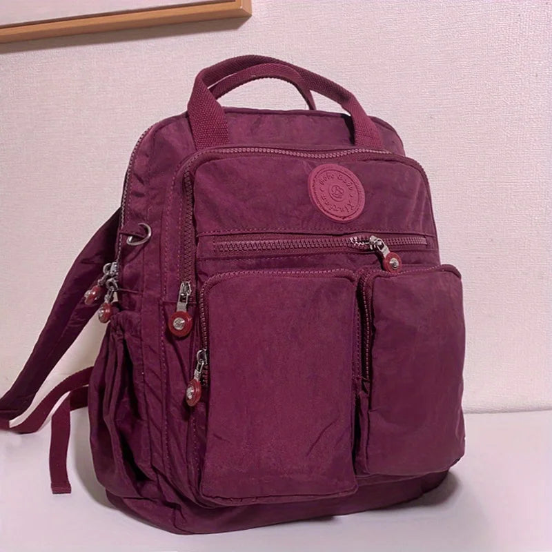 Large Capacity Backpack for Women Multi-pockets Nylon Women's Bag Causal Waterproof School Bags Laptop Backpack Stylish Backpack