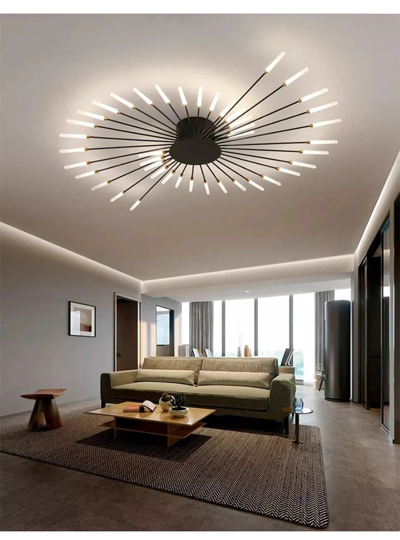 Modern Creativity Fireworks Led Ceiling Lights Living Dining Room Ceiling Chandeliers Lighting Bedroom Luster Lamps Luminaire - Clikcy