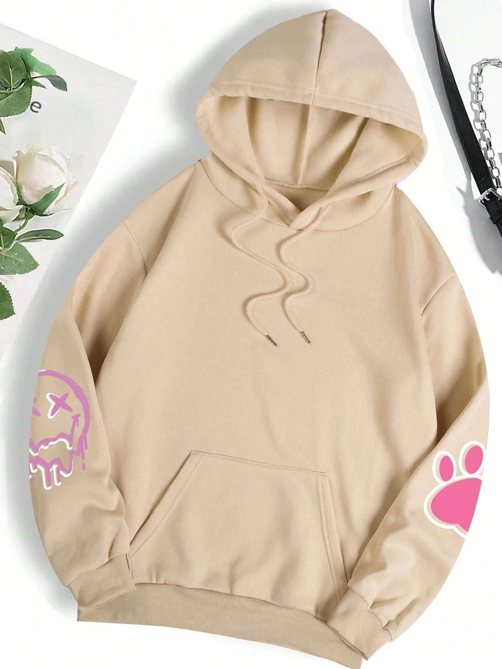 Hip Hop Street Casual Printed Female Hoodies Fashion Hoodie Oversize Loose New Sweatshirts Autumn Warm Fleece Clothing - Clikcy