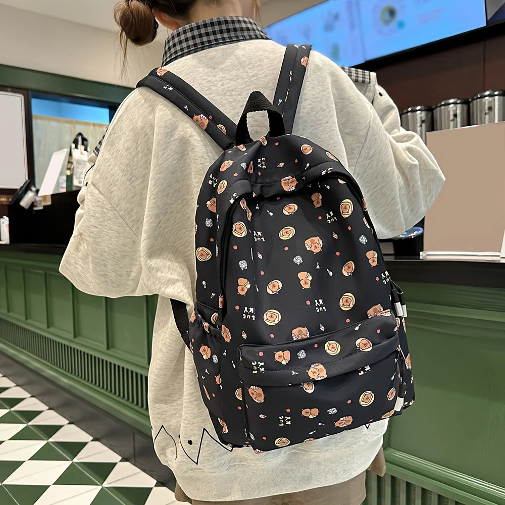 Instagram Cute Cartoon Printed Backpack Harajuku Ulzzang Japanese Soft Girl Bag Girl Backpack - Clikcy