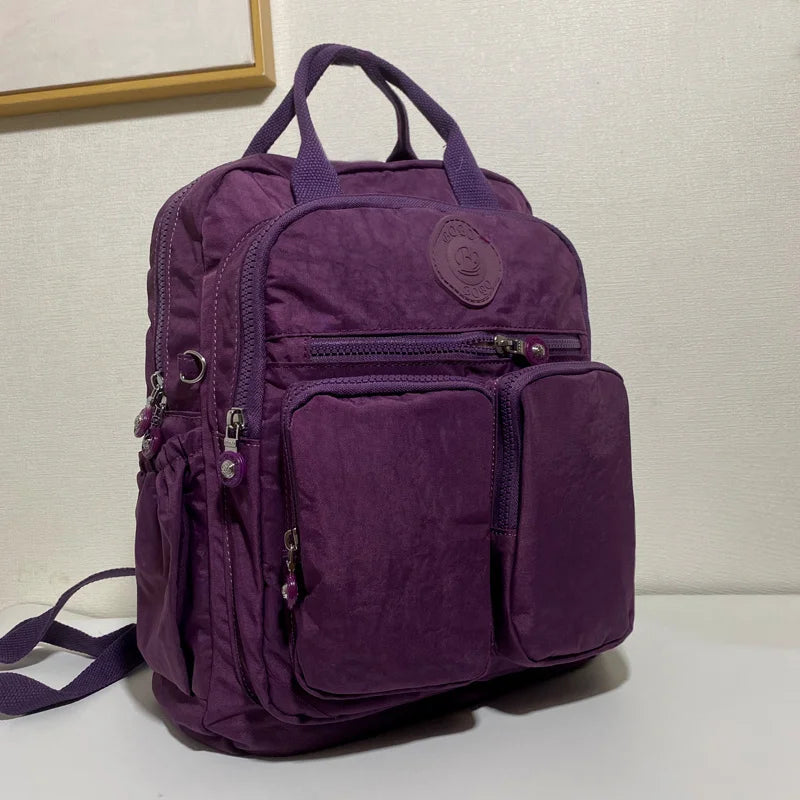 Large Capacity Backpack for Women Multi-pockets Nylon Women's Bag Causal Waterproof School Bags Laptop Backpack Stylish Backpack