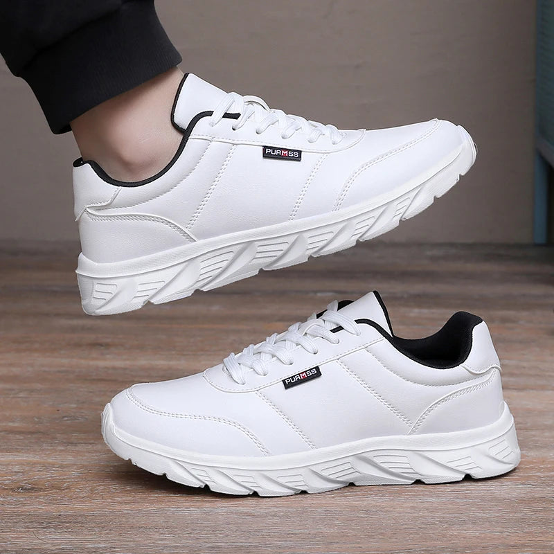 2024 New Men's Sneakers Fashion Leather Men's Casual Shoes Outdoor Jogging Training Shoes High-Quality Comfortable Men's Shoes