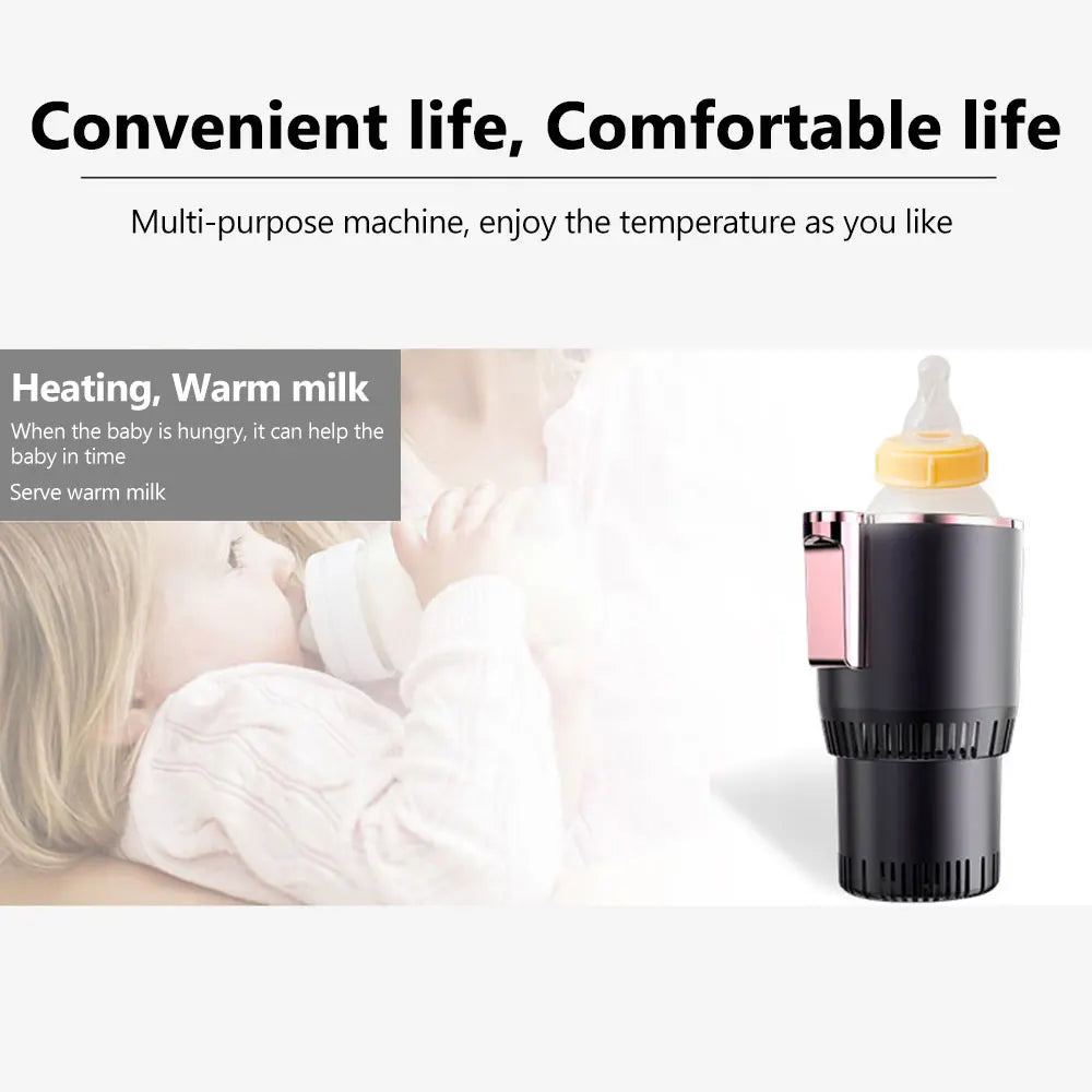 2 in1 Hot And Cold Car Smart Cup Drinks Holders Digital Temperature Display Drink Cup Warmer Cooler For Home Office - Clikcy