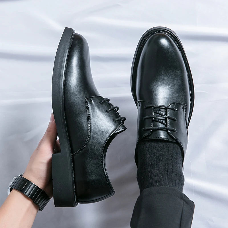 Classic Italy Pointed Toe Leather Shoes Men Luxury Oxfords Business Formal Office Men Shoes Boos Dress Men Black Wedding Shoes