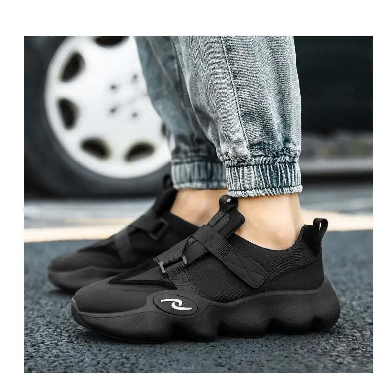 Summer Cool Man Shoes 2024 New Fashion Black Platform Sneakers Chunky Shoes Casual Y2k Trainers for Men