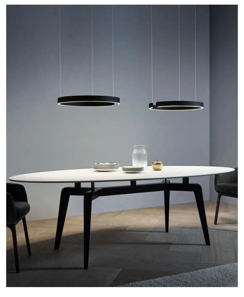 Minimalist restaurant lamp modern minimalist Nordic bar dining room dining table lamp designer C-word restaurant chandelier - Clikcy