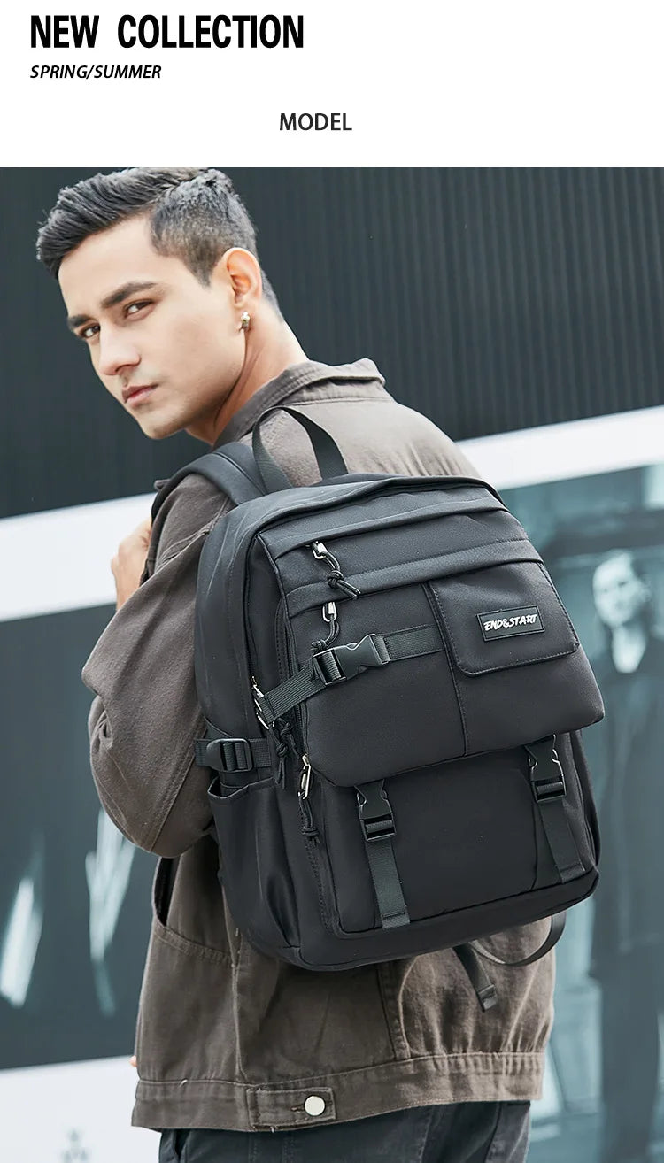 Japanese Style Oxford Backpacks Men Large-capacity Outdoor Men's Backpacks Multiple Pockets Travel Back Bag Students Schoolbags - Clikcy