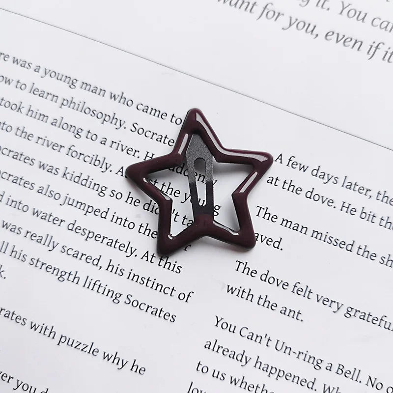 10pcs Colorful Star BB Hair Clips Girls Y2K Cute Star Barrettes Women Simple Metal Snap Clip Headdress Hair Jewelry Accessories - Clikcy