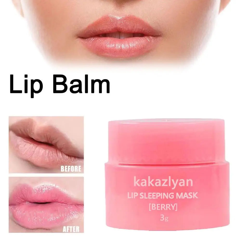 3g South Korea Lip Sleep Mask Night Sleep Maintenance Moisturizing Lip Gloss Bleach Cream Nourishing Lip Care Lip Balm - Clikcy