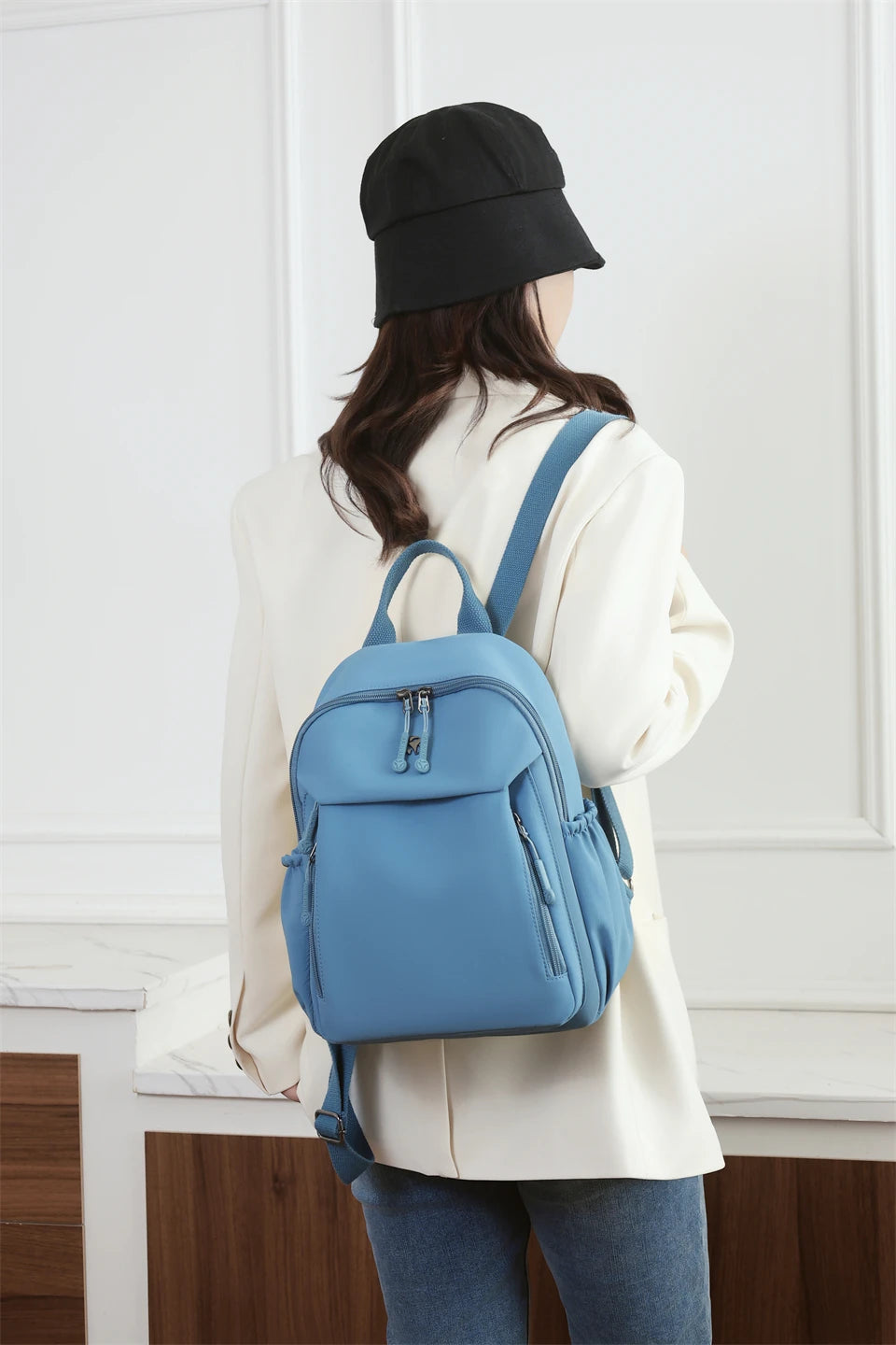 Waterproof Nylon Backpack Women Casual Simple Daypack Large Capacity Schoolbag for Girls Lightweight Back Pack Ladies Travel Bag - Clikcy