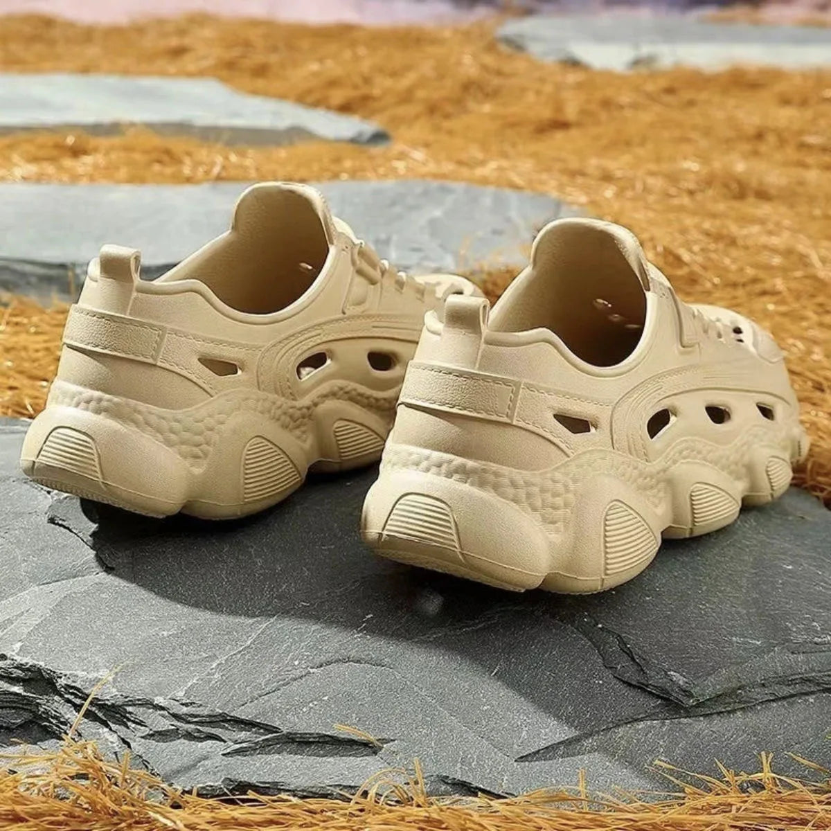 Men's Trendy Eva Sandals Summer Outer Wear Thick Bottom Anti-slip Breathable Cool Shoes Beach Slippers For Men - Clikcy