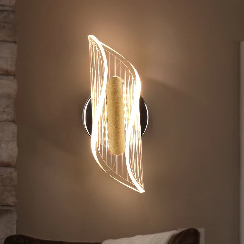 Modern 18W Acrylic LED Wall Light Fixture Corridor Wall Sconce for Living Room Interior Bedroom Decoration  LED Wall Light Lamp - Clikcy