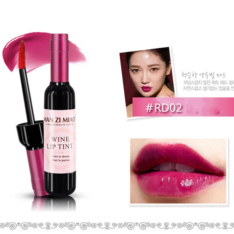 2023 Lipstick Lipgloss Waterproof Long Lasting Lovely Tint Wine Bottle Shape Lip For Women Makeup Gloss Red Sexy Cosmetic - Clikcy