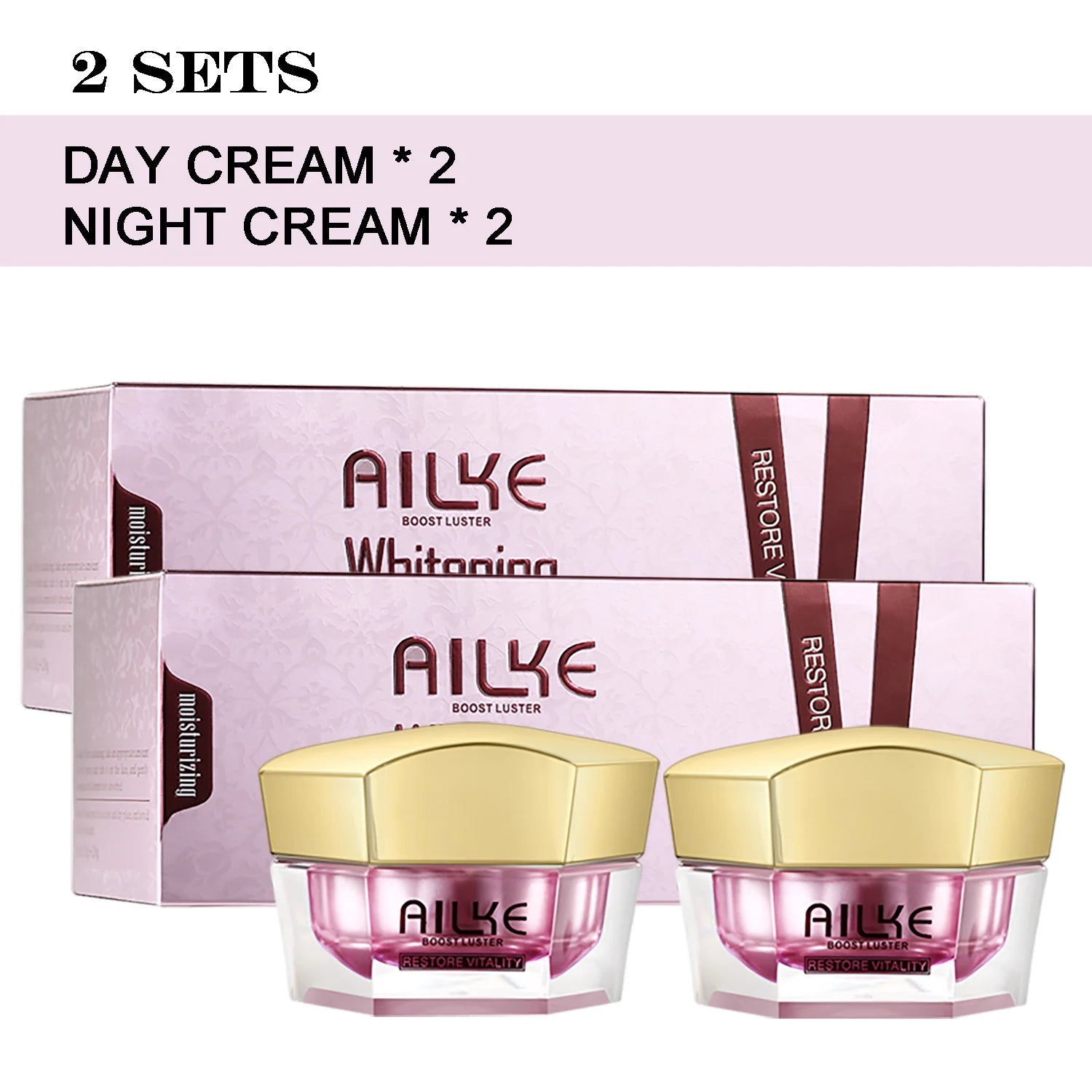 AILKE Face Cream With Hyaluronic Acid, Whitening Moisturizing Lifting Anti-aging, Women Sleeping Dry Korean Bleaching Skin Care - Clikcy