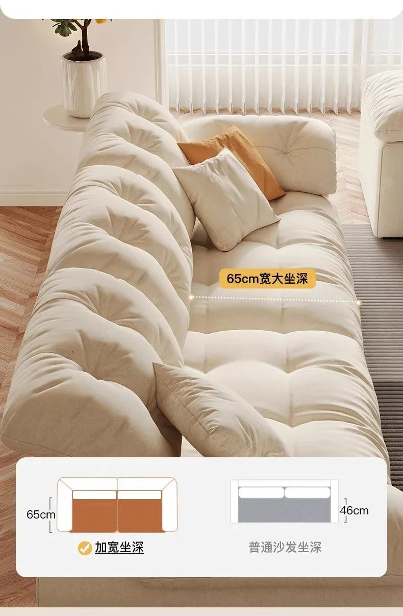 Nordic Modern Living Room Sofa Luxury Designer Fluffy Loveseat Lazy Sofa Lounge Cloud Divano Da Soggiorno Furniture Home - Clikcy