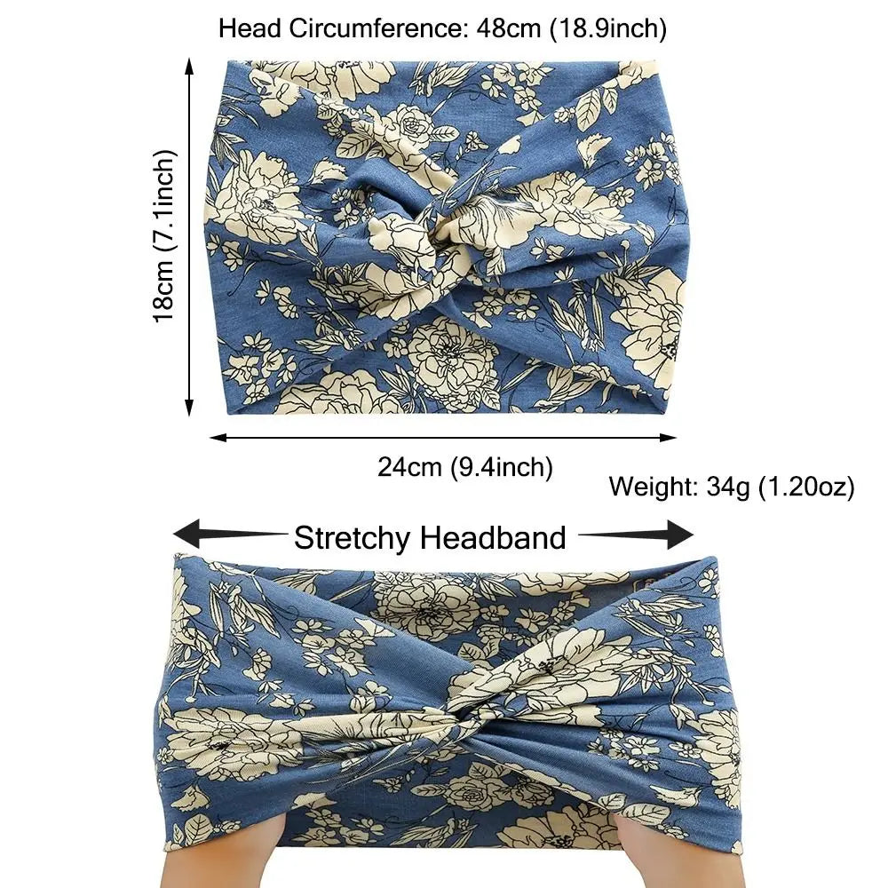 Hair Accessories Twisted Extra Large Thick Wide Headbands Turban Workout Headband Head Wraps for Women - Clikcy