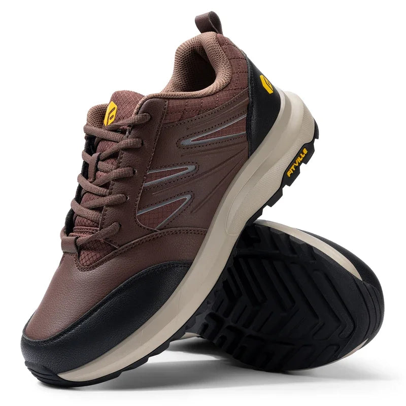 FitVille Men'S Widened Hiking Waterproof Outdoor Work Hiking Shoes With Arch Support To Relieve Heel Pain Lightweight Non-Slip - Clikcy