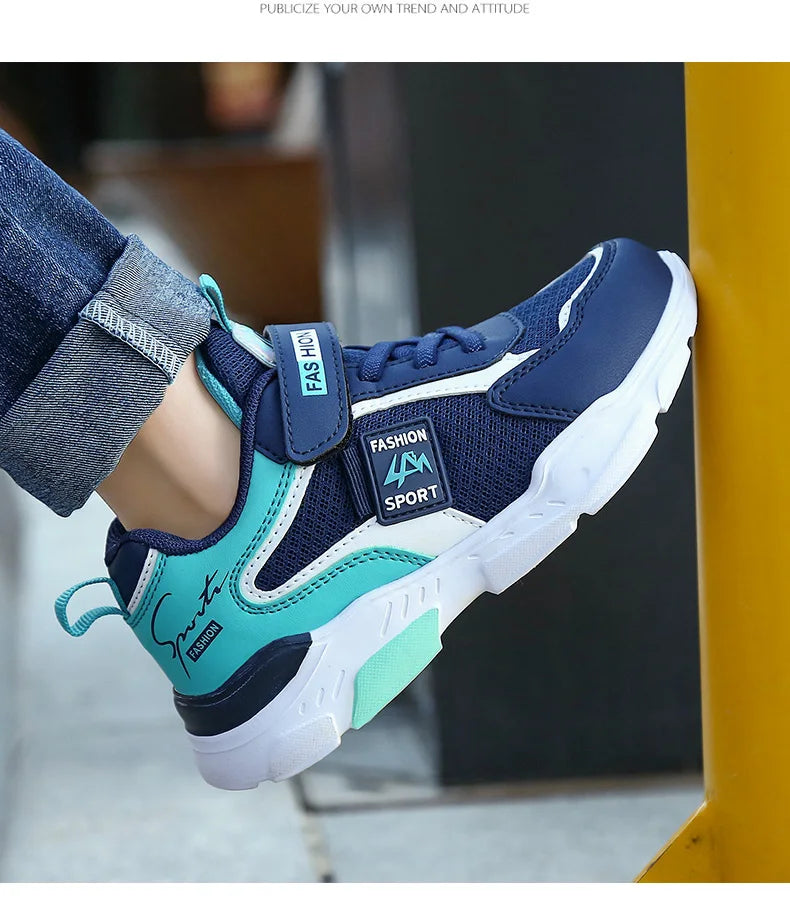Kids' Sneakers Children Casual Sports Shoes for Boys Breathable Summer Mesh Kids Hook&Loop Students Girls School Running Shoes - Clikcy