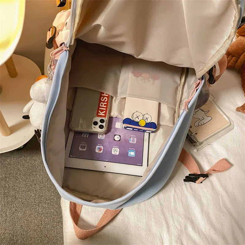 Daily Fashion Mochilas Korean School Backpack for College Students Bagpack Kpop Bookbag Teenager Casual Schoolbags Sac A Dos - Clikcy