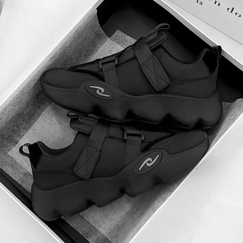 Summer Cool Man Shoes 2024 New Fashion Black Platform Sneakers Chunky Shoes Casual Y2k Trainers for Men