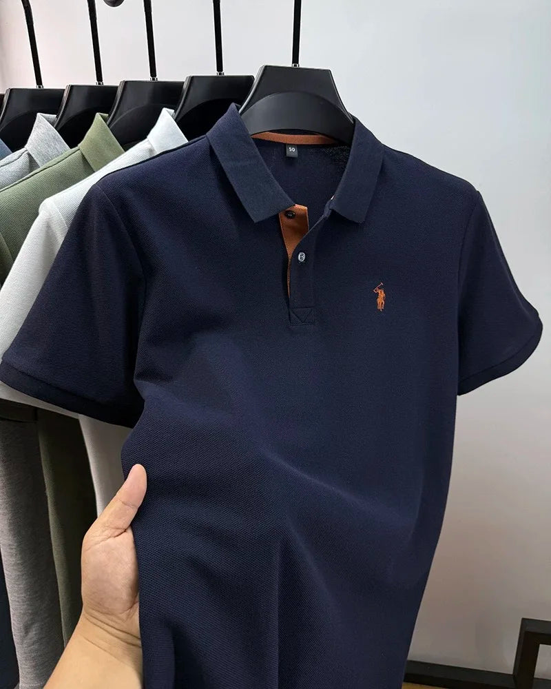 High end brand 100% cotton short sleeve polo shirt men's summer fashion designer new Paul pony embroidery casual golf T-shirt - Clikcy