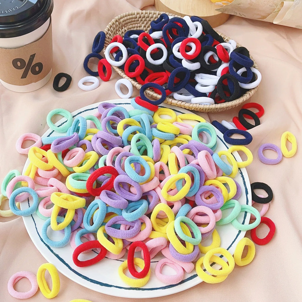 20/50pcs Kids Elastic Hair Bands Girls Sweets Scrunchie Rubber Band for Children Hair Ties Clips Headband Baby Hair Accessories - Clikcy