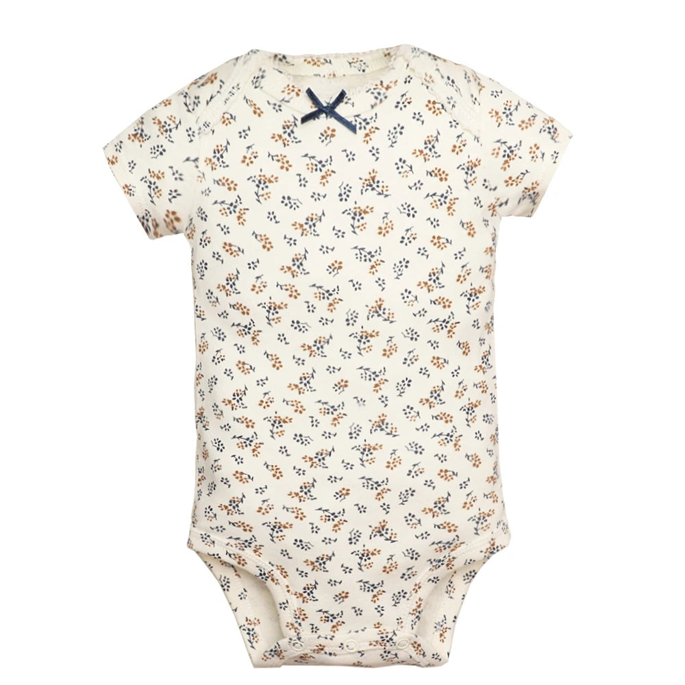 5PCS/Lot Baby Boys Girls Bodysuits 100% Cotton Short Sleeves Kids Clothes 6-24 Month Newborn Baby Clothing bebe Jumpsuit