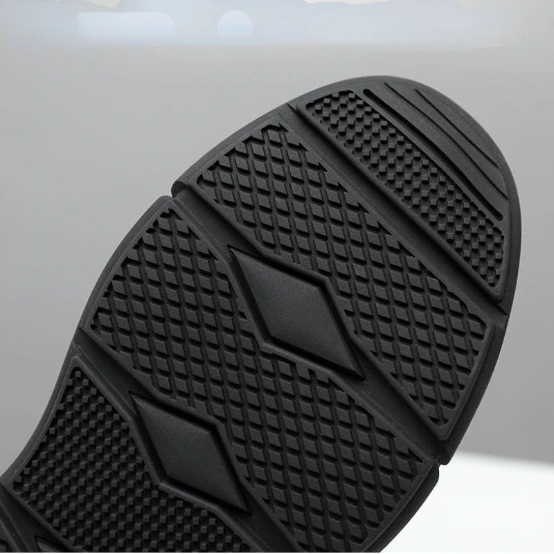 Black Leather Men Waterproof Shoes Work Safety Shoes Steel Toe  Men Sneakers Wear-resistant Indestructible Construction Man Boot