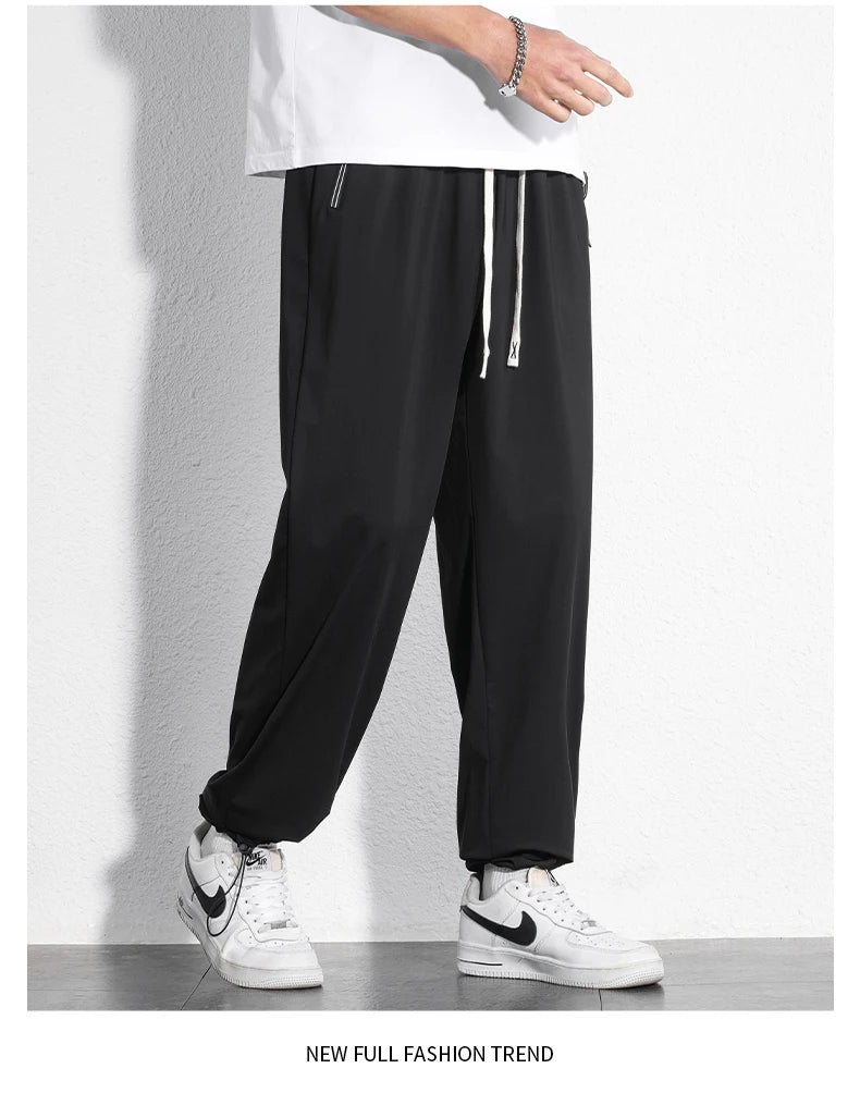 Tall Clothes Men's Pants Extra Long Length Summer Trouser Male Ice Silk Sport Inseam 36 190 Cm 120 115 Leg 110 120cm 115cm 105 - Clikcy