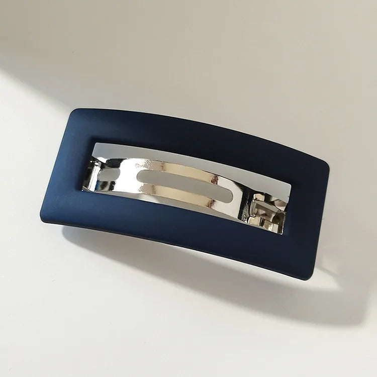 Simple Matte Spring Hair Clip Elegant Rectangle Frosted Barrettes Hairgrips For Ponytail Holder Female Summer Headdress - Clikcy