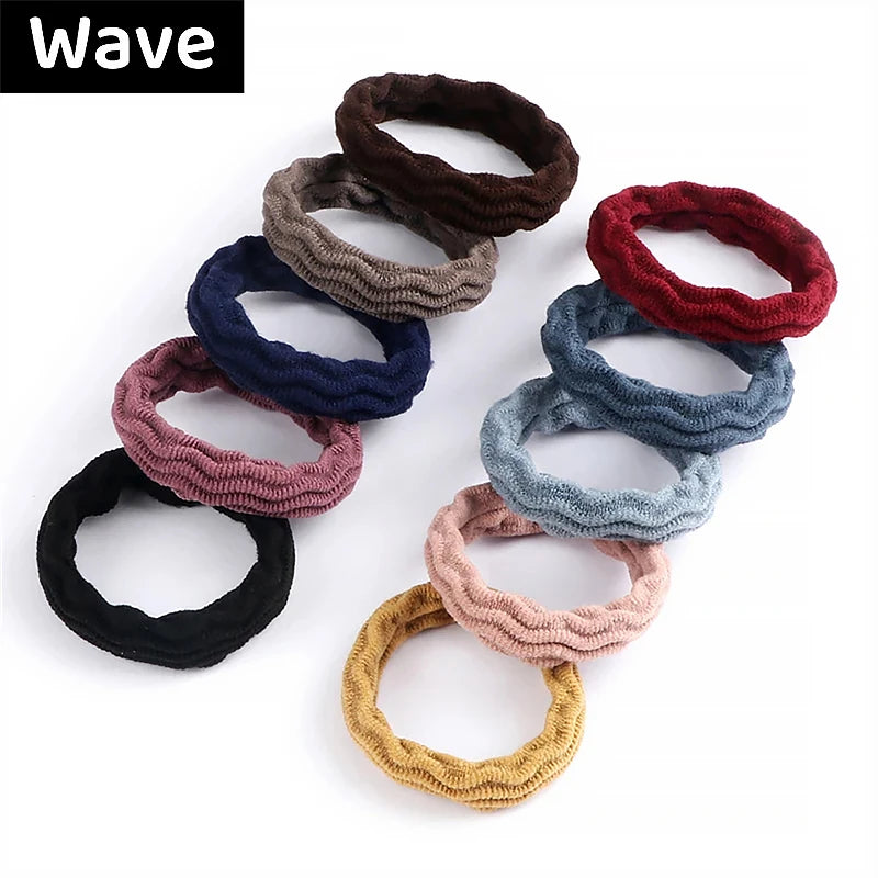 10PCS Women Girls Simple Basic Elastic Hair Bands Ties Scrunchie Ponytail Holder Rubber Bands Fashion Headband Hair Accessories - Clikcy