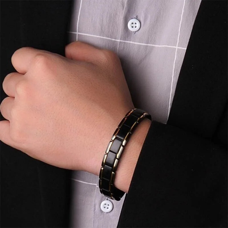 Charm bracelet Health Energy Bangle Arthritis Twisted Magnetic Exquisite Bracelet Male Gift Power Therapy Magnets Men Bracelet - Clikcy