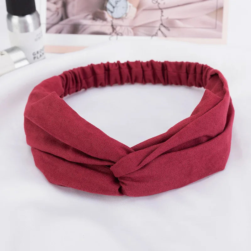 2024 New Design Fashion Women Summer Style Headbands Bohemian Girl Cross Turban Bandage Bandanas Hairbands Hair Accessories - Clikcy