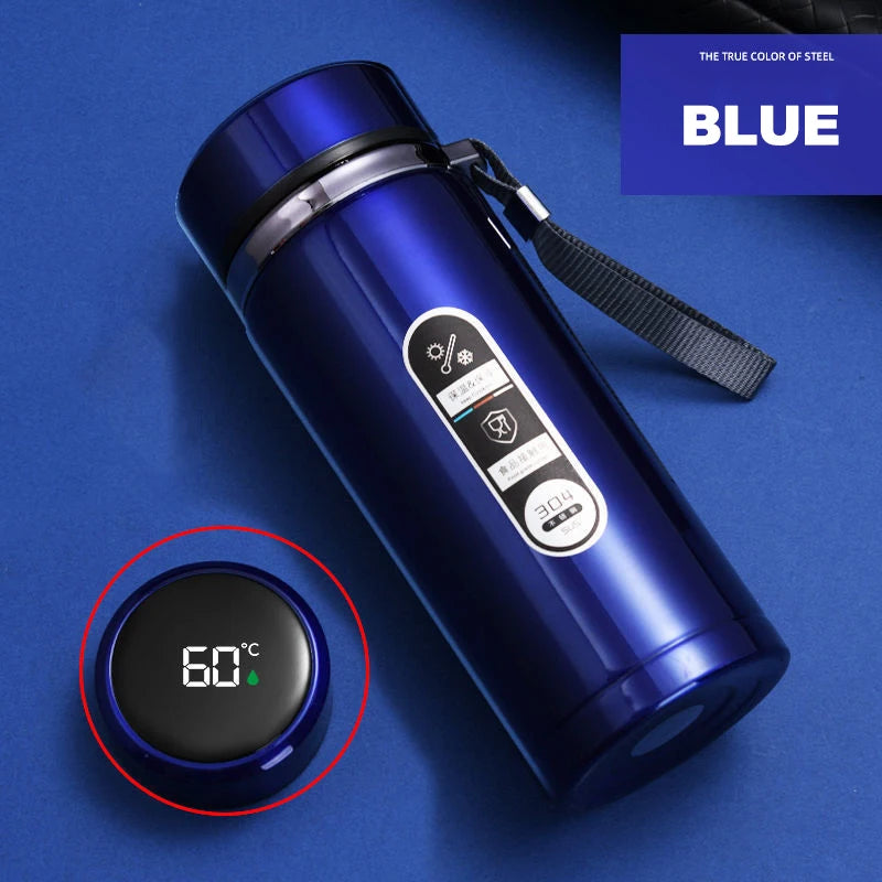500ML-1Liter Stainless Steel Thermos Bottle with LED Temperature Display Sus304 Tea Water Bottle Vacuum Flask Portable Cups - Clikcy